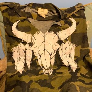 Long sleeve, camo sweatshirt